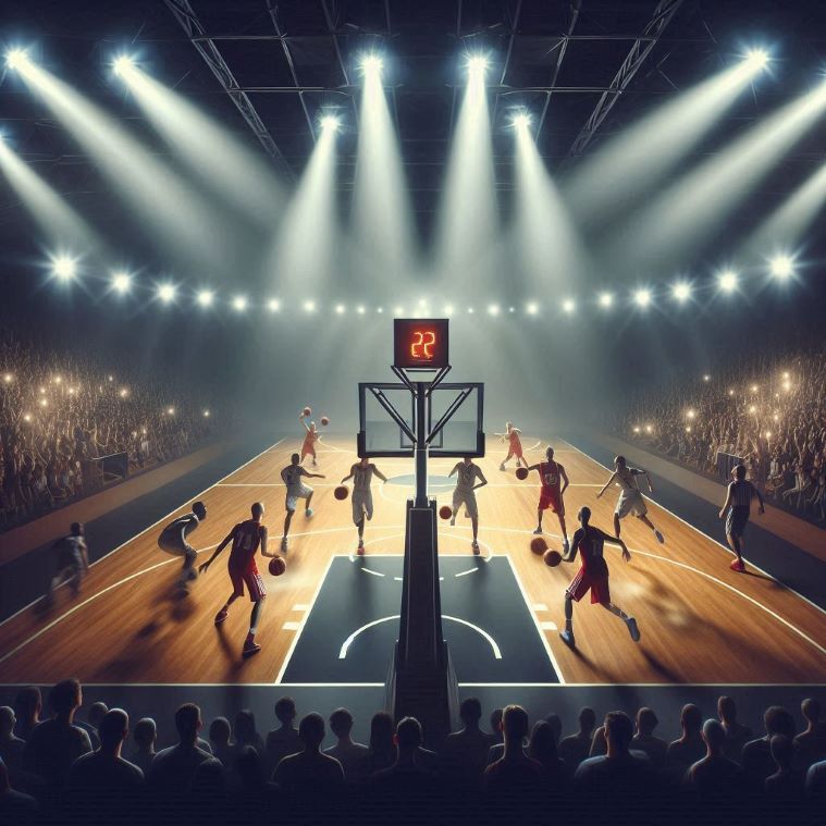 basketball under the spotlight